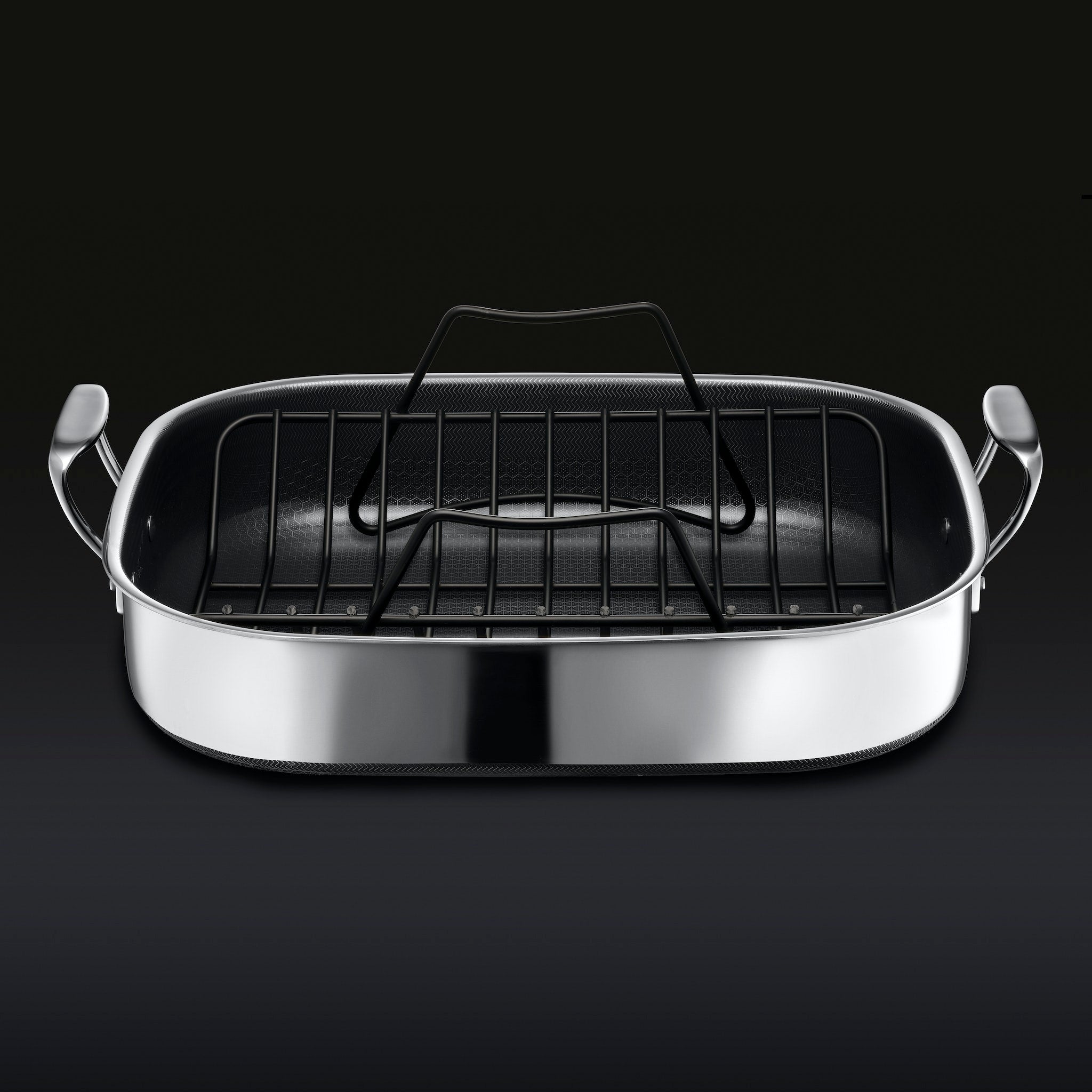Hexclad_RoastingPan_34_RACK_BLACK